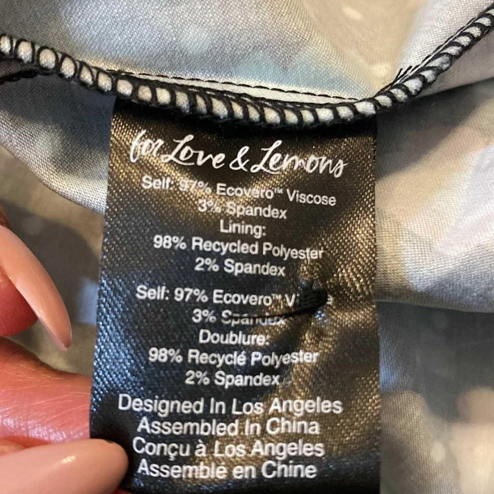 NWOT FOR LOVE & LEMONS Florentina Black & Floral Print Midi Dress, size Small - Picture 12 of 14
